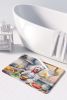 White Poodle The Chef Memory Foam Kitchen Mat Machine Washable Anti-Fatigue Mat Cushion Comfort Bath Mat or Kitchen Rug