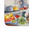 White Poodle The Chef Memory Foam Kitchen Mat Machine Washable Anti-Fatigue Mat Cushion Comfort Bath Mat or Kitchen Rug