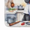 Black Poodle The Chef Memory Foam Kitchen Mat Machine Washable Anti-Fatigue Mat Cushion Comfort Bath Mat or Kitchen Rug