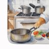 Golden Retriever The Chef Memory Foam Kitchen Mat Machine Washable Anti-Fatigue Mat Cushion Comfort Bath Mat or Kitchen Rug
