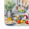 Bull Terrier The Chef Memory Foam Kitchen Mat Machine Washable Anti-Fatigue Mat Cushion Comfort Bath Mat or Kitchen Rug