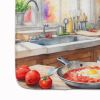 Boston Terrier The Chef Memory Foam Kitchen Mat Machine Washable Anti-Fatigue Mat Cushion Comfort Bath Mat or Kitchen Rug