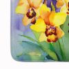 Orchids in Watercolor Memory Foam Kitchen Mat Machine Washable Anti-Fatigue Mat Cushion Comfort Bath Mat or Kitchen Rug